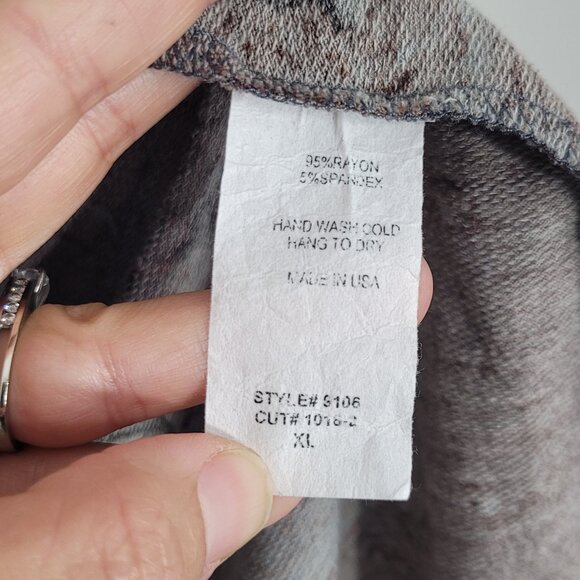 Cool Melon Brown Old Rose Floral V-Neck Cozy Casual High-Low Hem Tunic Size XL - Picture 7 of 11